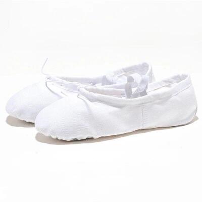 Soft Red Black  White Pink Kids Girls Flat Ballet Shoes Wome