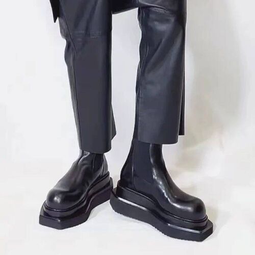 Luxury Design Men Chelsea Boots Women Shoes Thick Sole Platf