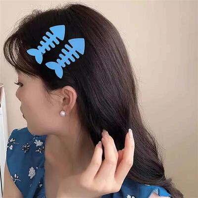Matte Fishbone Hair Clip for girls Small Barrettes Bangs Sid
