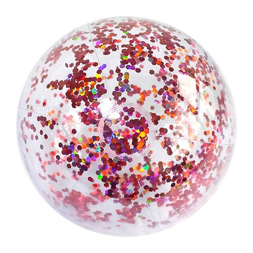 40cm Inflatable Glitter Beach Ball Summer Water Play Sequin