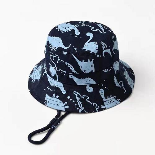 Summer Children Cotton Cartoon Bucket Cap For Boys Printing