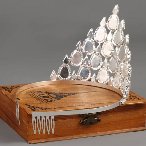 Ladies Fashion Crystal Rhinestone Big Crown Girls High Quali