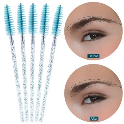 50Pcs Disposable Eyebrow Brush Mascara Wands Eyelash Brushes