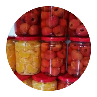 -Circular glass jar pickles bottles jam jars of honey bottle