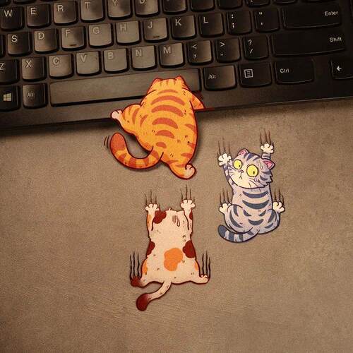 1set Funny Pet Cat Car Sticker Climbing Cats Animal Styling