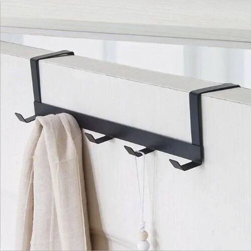 Hook Behind The Door Punch-free Five-row Wrought Iron Clothe
