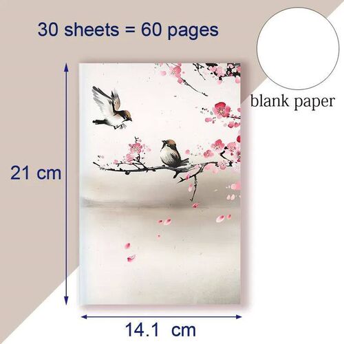 Bird Ink Painting Cover  Notebook Bird Notebook  Chinese R