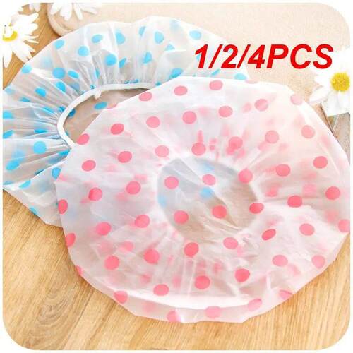 1/2/4PCS Wave Point Shower Cap Waterproof Thicken High Quali