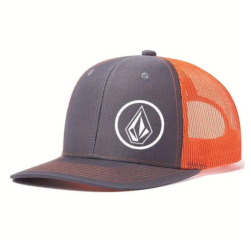Diamond printed mesh duckbill cap for men and women, outdoor - 实物图
