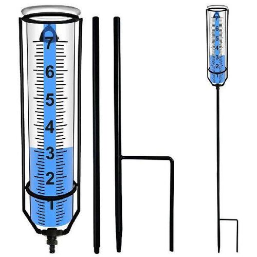 Water Rain Meter with Stake Adjustable Height Detachable