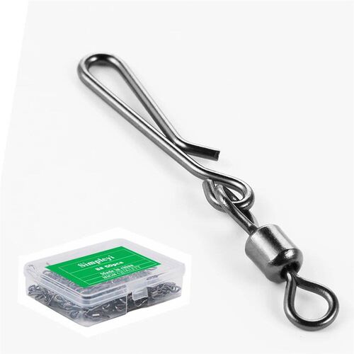 50pcs Box Rolling Swivel With Hanging Snap Fishing Tackle Fi