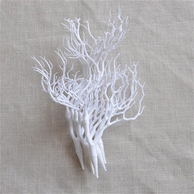 4pcs Artificial Plastic Dried Antlers Tree Branches Plant