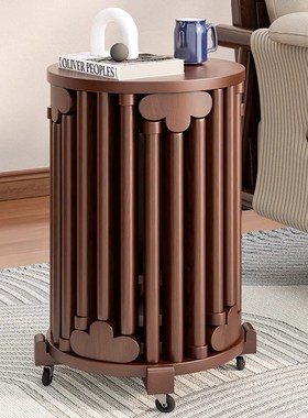 【新款叠叠乐】实木圆中古家用可叠放茶几餐桌凳csgd