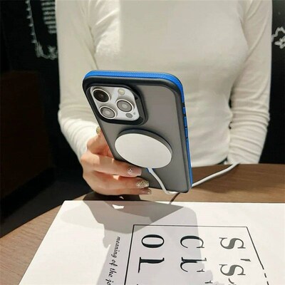 Magnetic Luxury Matte Translucent Armor Shockproof Case For