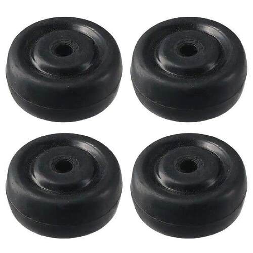4pcs Widely Application Rubber Furniture Pulley Black Solid
