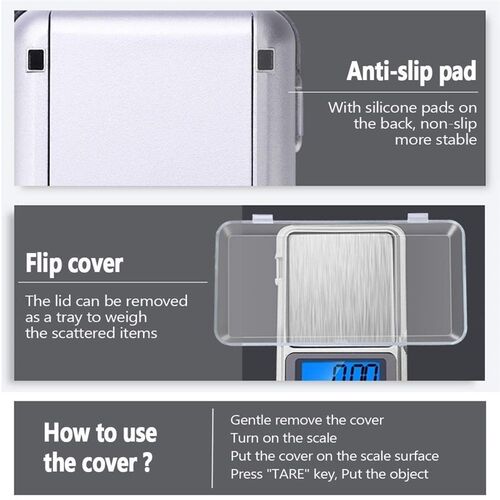 500g/300g/200g/100g 0.01g 500g 0.1g Digital Pocket Scale Min