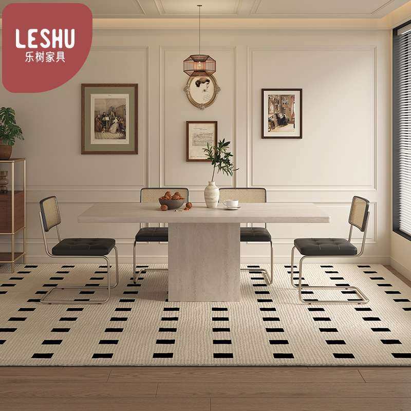 法式复古洞石岩板餐桌现代简约中古风长方形餐桌设计师家用小户型,3C数码配件,其它配件,淘宝优惠券,粉丝福利购,淘宝优惠卷