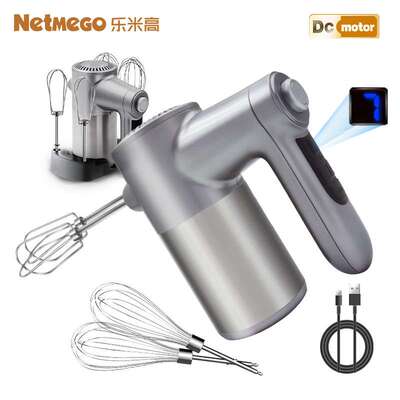 DCC610无线充电便携电动打蛋器家用搅拌机自动打蛋机烘焙黑白