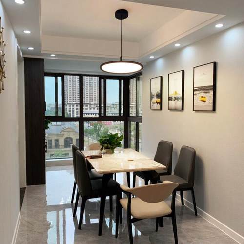 现代餐厅吊灯简约创意北欧单头圆形极简办公室收银前台吧台餐桌灯