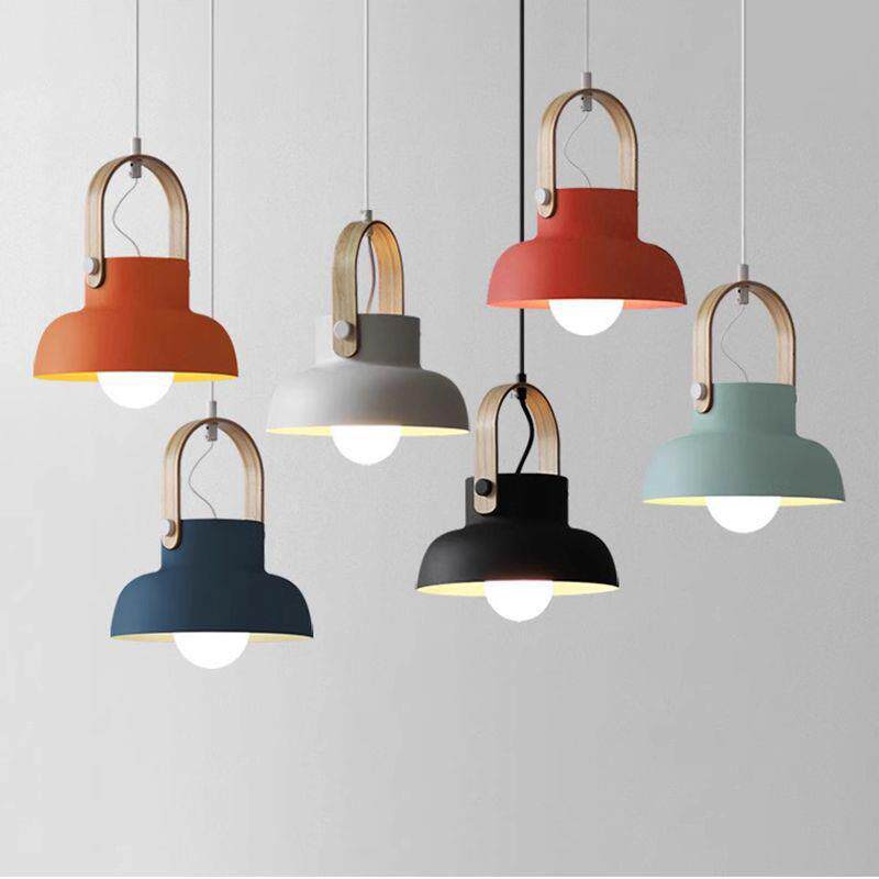 北欧简约餐厅灯奶油风书房卧室床头创意吧台灯具咖啡厅马卡龙吊灯