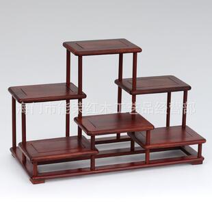 砂茶壶架小博古架 红檀多宝阁置物架实木质展示架摆件架