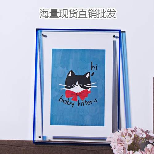INS透明亚克力拍立得相框追星桌面小卡展示摆台画框3寸5寸6寸8寸