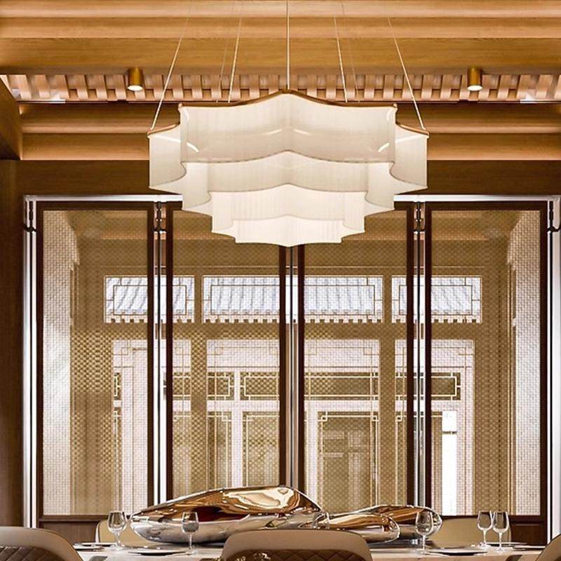 中式餐厅吊灯禅意包厢复古侘寂风客厅卧室酒店创意设计师布艺灯具,家装灯饰光源,智能吊灯,淘宝优惠券,粉丝福利购,淘宝优惠卷