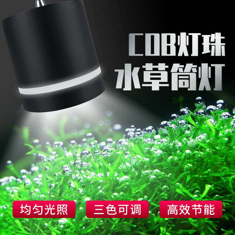 神灯全光谱LED鱼缸筒灯金鱼灯专用爆藻增色水草灯兰寿灯神灯