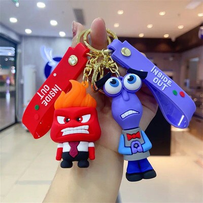 3D Cartoon Inside Out 2 Keychain Pendant Personality Creativ