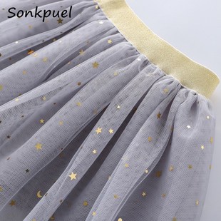 Summer Girls Tutu Skirts Kids Elastic Waist Pettiskirt Girl