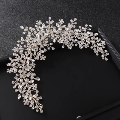 Wedding Hair Vine Bridal Accessories Crystal Pearl Headband