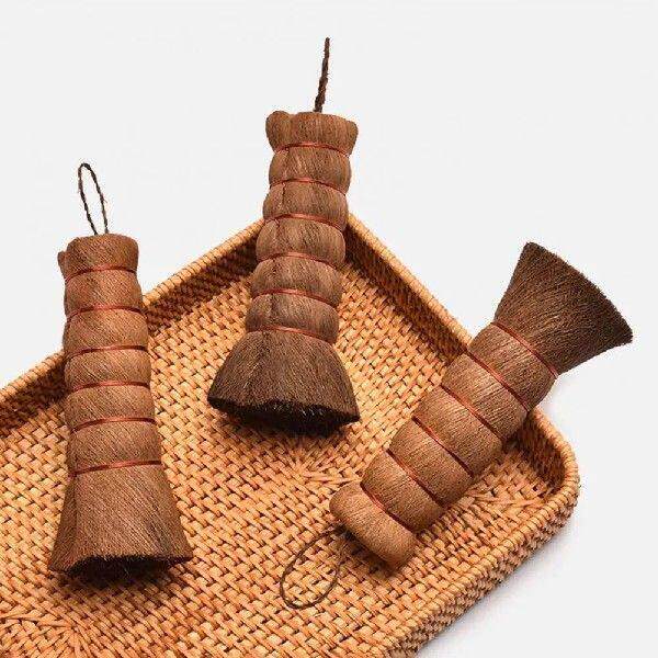 Palm Scrubber with Lanyard Pot Cleaning Brush Coconut Fibre