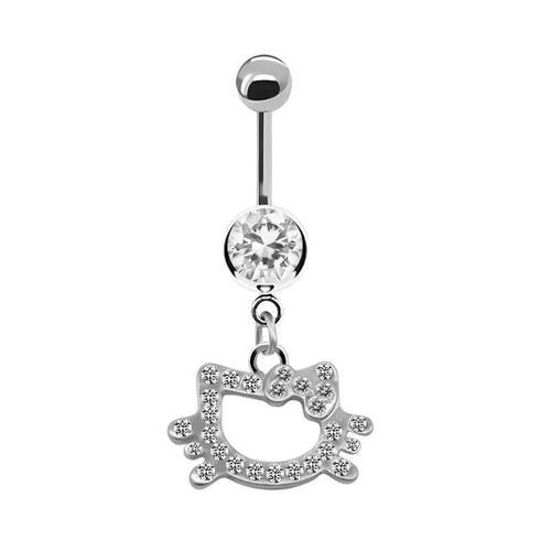 1Pc Belly Button Ring For Women Trendy Pink Butterfly Cute C