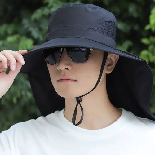Women Sunshade Fishing Sun Cap with Sunscreen Face Mask for