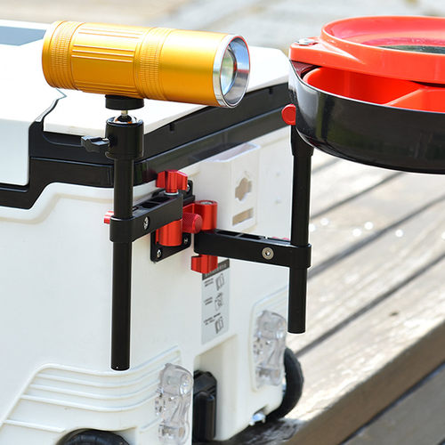 折叠伸缩钓箱灯架饵盒一体加长万向通用钓鱼灯架夜钓灯架钓箱配件