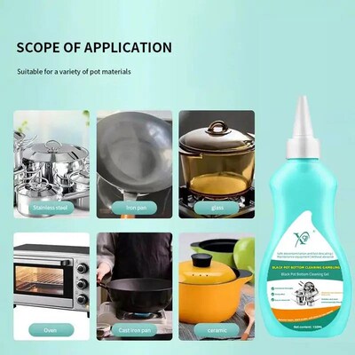 150ml Pots And Pan Cleaner Kitchen Cleaning Black Pot Bottom