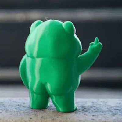 Rebellious Frog Figurine小青蛙树脂摆件 中指小青蛙工艺品摆件