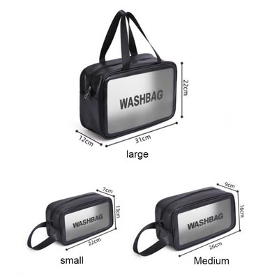 PU Travel Storage Bag Cosmetic Makeup Washbag Clear Handbag