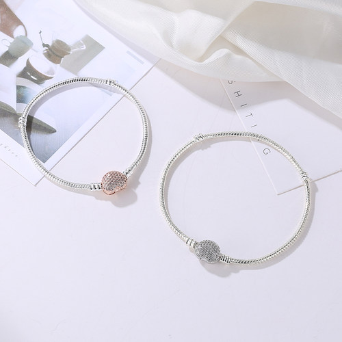 New Original Charm Bracelet Rose Gold Silver Color Alloy Sna
