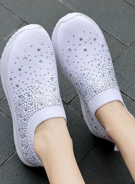 Women Shoes 2023 Summer Casual Rhinestone Shoes Ladies Vulca
