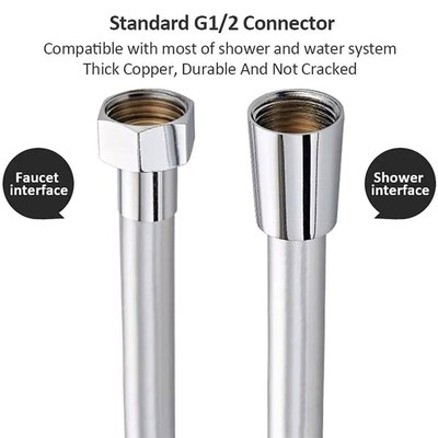 1.5/2/3M PVC Silicone Shower Head Hose Flexible Pipe Tube Hi