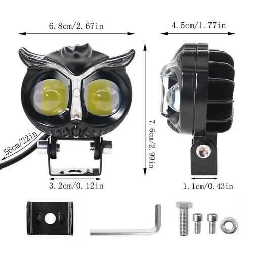 Colorful Four-color Owl Motorcycle Light With LED Lens Headl