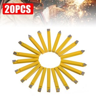 20Pcs Lathe Tools Carbide Tip Metal Cutter Bit 1/4 Shank Tu