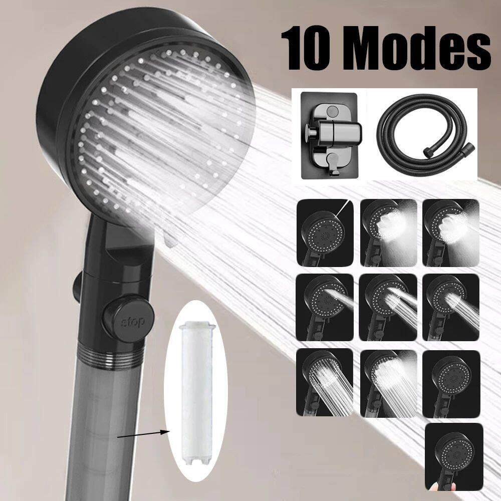 10 Spray Filtered Shower Head High-Pressure Handheld Water S