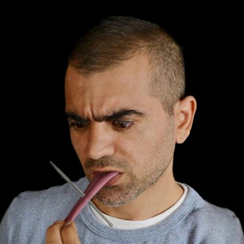 Halloween Harmless Realistic Fake Tongue Magic Trick Joke