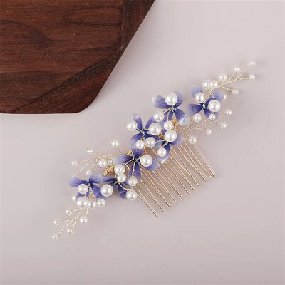 Floral Tiara Hair Comb Wedding Hair Accessoreis For Women Bl