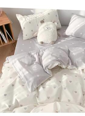 4 pcs bed sheets set beddings cotton flat sheet pillowcases