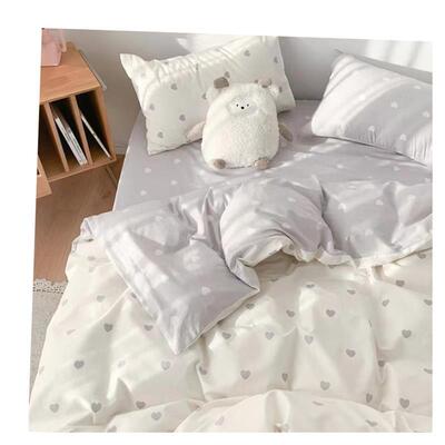 4 pcs bed sheets set beddings cotton flat sheet pillowcases
