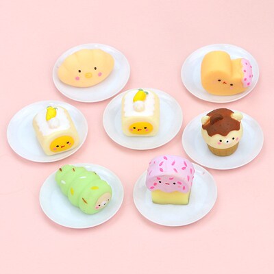 Squishy Mochi food Toys squeezy元气烘培坊甜点惊喜捏捏乐盲盒