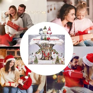 2024 Christmas Gnome Advent Calendar Stuffed Plush Tiered Tr